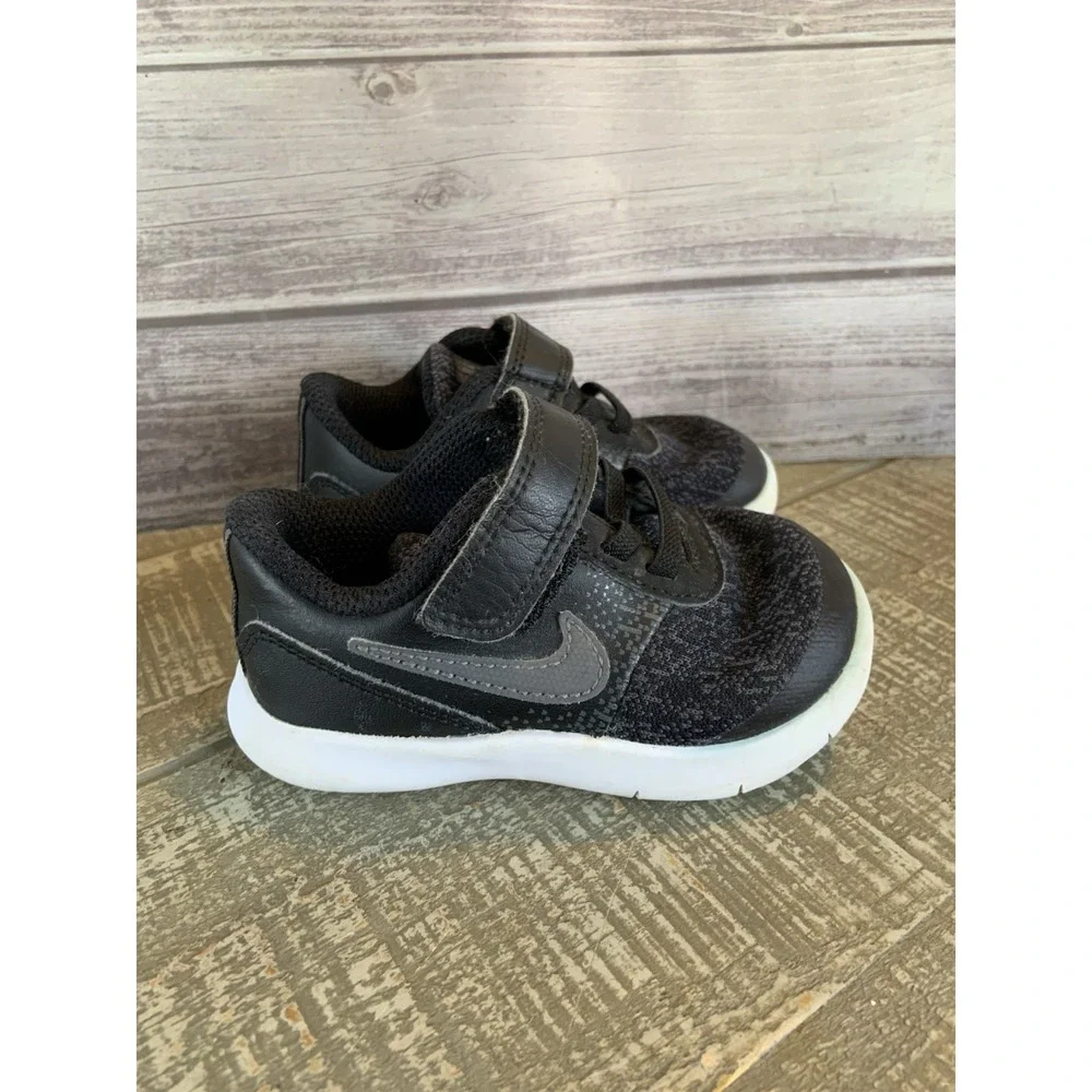 Nike Flex Contact Black‎ Walking Athletic Shoes Sneakers Baby Toddler Size 5C